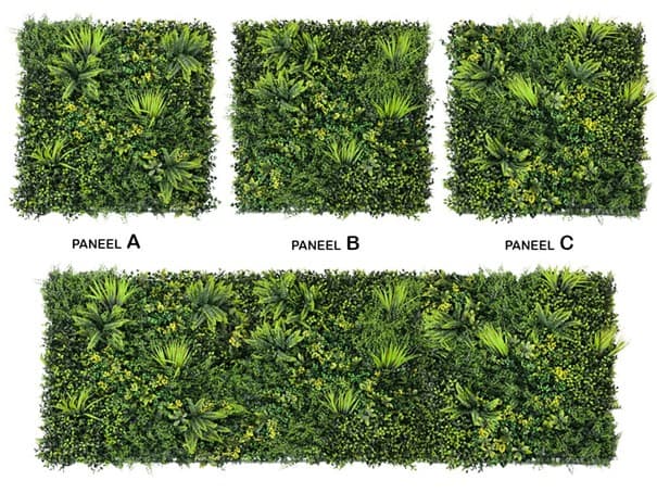 Plantenwand gevarieerd fijn- brandklasse B - 100x100cm - Afbeelding 3
