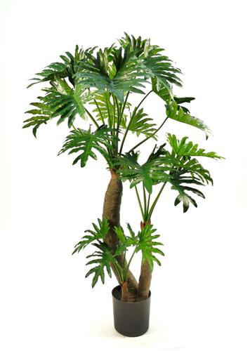 Zeer realistische kunstplant van een grote monstera in een zwarte pot, perfect voor interieurdecoratie en kantoorruimte. Duurzaam en onderhoudsvrij, ideaal voor een natuurlijke uitstraling zonder zorg.