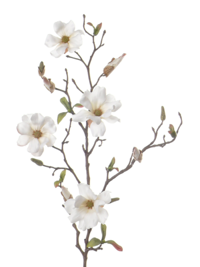 Kunstbloem Magnolia fijn steek, 75cm,4 bloemen (Ø 7- 8 cm)