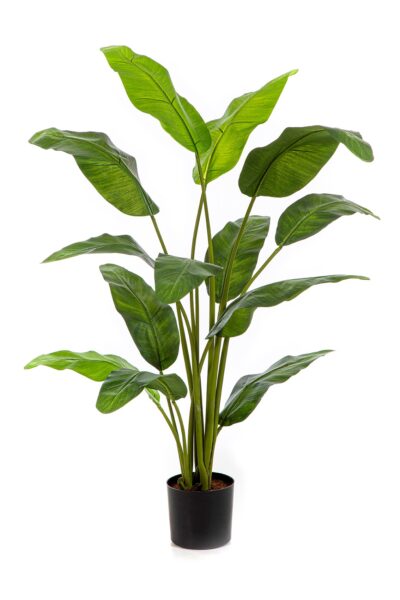 Kunstplant Strelitzia Traveller palm 120cm met 13 bladeren