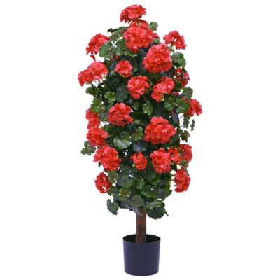 Kunstplant Geranium pyramide 120cm rood UV