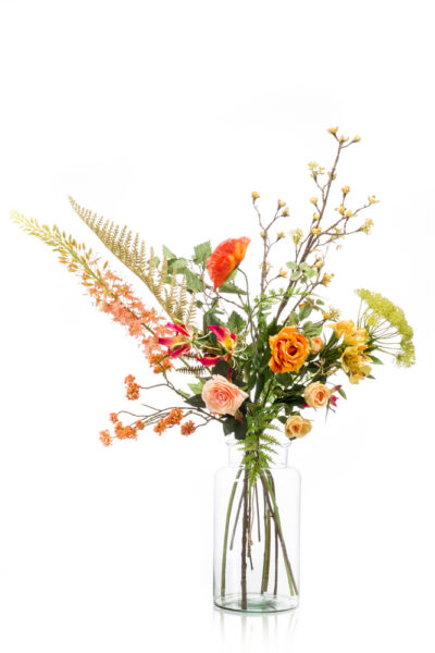 Kunstboeket XL happy orange 109cm