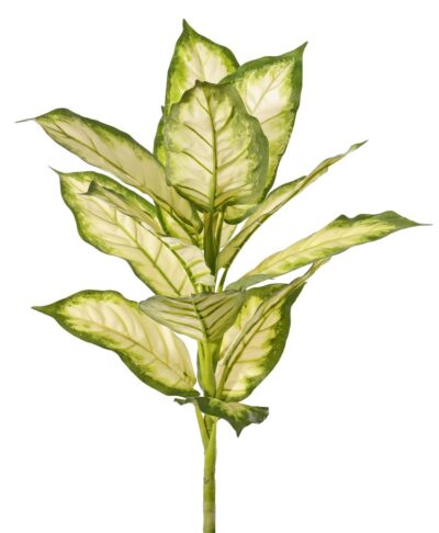 Kunstplant Dieffenbachia met 16 polyester bladeren, Ø 30 cm, H. 40 cm - brandvertragend
