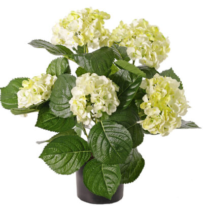 Kunstplant Hortensia met 5 grote bloemtrossen x204 flrs 30 bladeren, 36cm