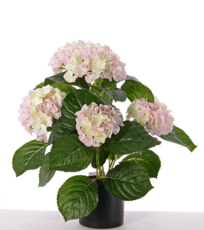 Kunstplant Hortensia met 5 grote bloemtrossen x204 flrs 30 bladeren, 36cm