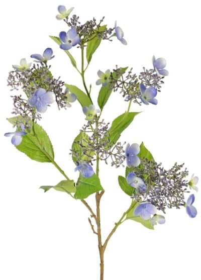 Kunstbloem Hortensia 3x vertakt blauw 78cm