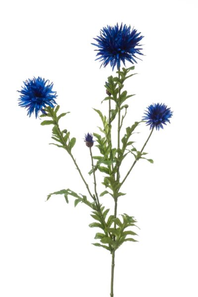 Kunstbloem Centaurea spray blauw 100cm